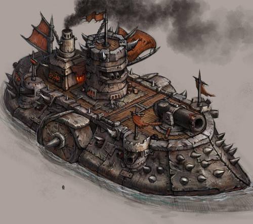 A concept of an Iron Horde ship from Warlords of Draenor. #throwbacktuesday #worldofwarcraft #wow #w