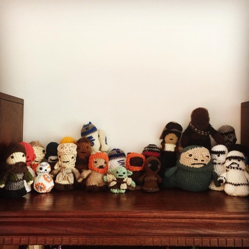 Bookshelf goals unlocked. . . . . #starwars #starwarscrochet #crochet #crochetconcupiscence #craftth