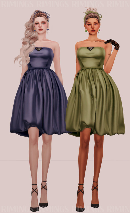 [RIMINGS] Prada Dress & Acc Set- FULL BODY / HAT / EARRING- NEW MESH- ALL LODS- NORMAL MAP- 14 /