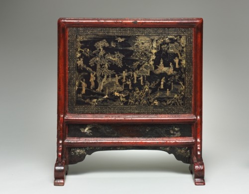 Table Screen: The Peach Blossom Spring, Land of the Immortals, 14, Cleveland Museum of Art: Chinese 