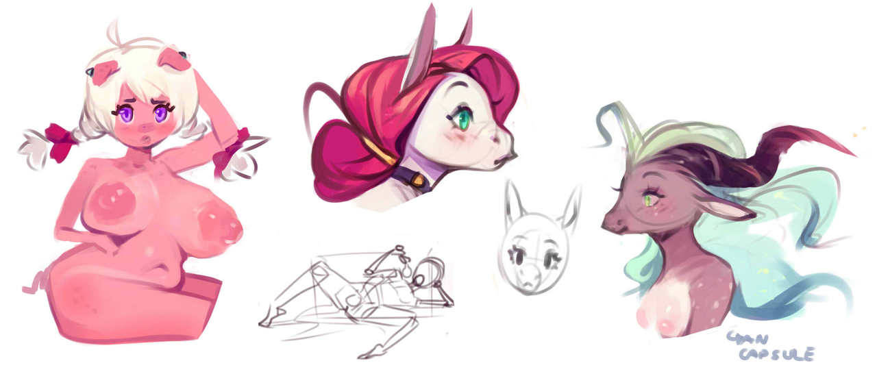 cyancapsule:Tons of old Emelie doodles! Originally posted to Patreon then Twitter!Find