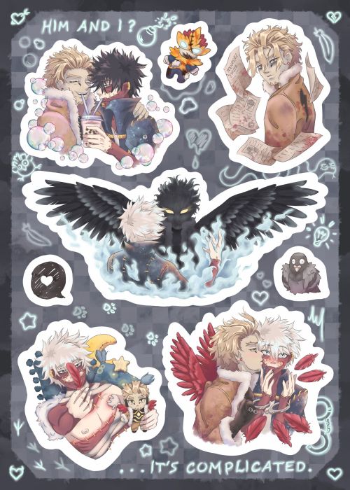 ayanah4129: Dabi x Hawks x madness presented to you by stickers  (/•‸•)/♥ Preorders of​ @phoenixwing