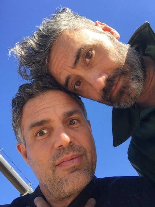 bewilclerment: @markruffalo: Happy Birthday @TaikaWaititi! I love you, floral romper or not!  Happy 42nd birthday, Taika Waititi! 