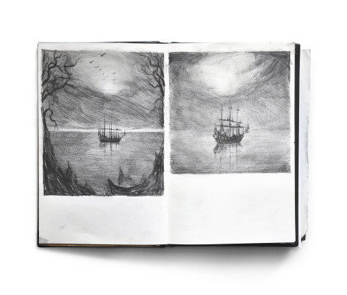 theonlymagicleftisart:  Eerie Sketchbooks by Max Löffler Website | Facebook | Behance Only a couple more days to lock in your chance to get an original handmade piece from collage artist Justin Angelos! Click here!