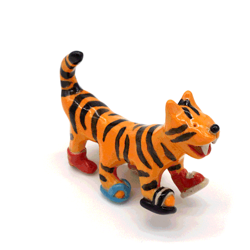 aeschylus-stan-account: jxiaoo: ceramic tiger wearing shoes What immortal hand or eye Could frame th