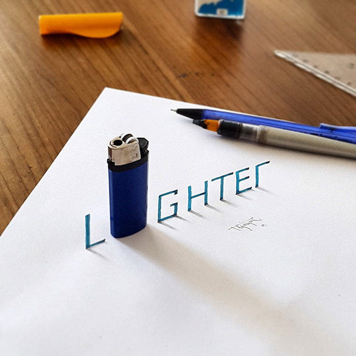 mymodernmet:  New 3D Calligraphy Creations Look Like They’re Popping Off the Page