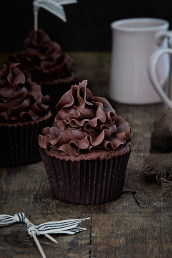 saltedtartine:  chocolate cupcakes.