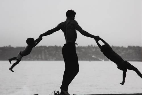 JOHN DOMINIS UNITED STATES, 1921-2013JACQUES D'AMBOISE PLAYING WITH HIS CHILDREN, SEATTLE, WASHINGTO