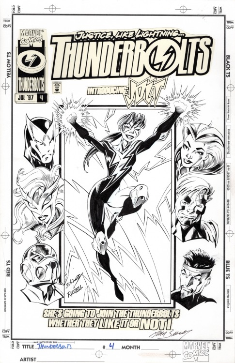 the cover to Thunderbolts (1997) #4 by Mark Bagley and Vince Russell