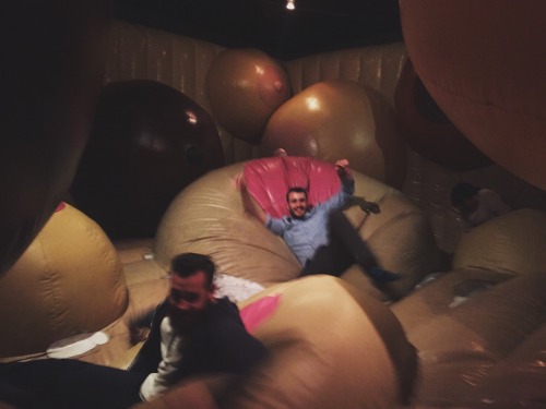 eyeamerica: Museum of Sex was enlightening and fun. Boob bounce house for the win!