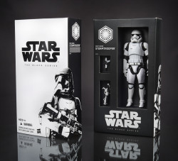 vyntic:  Black Series First Order Stormtrooper from HasbroFrom the highly-anticipated Star Wars: The Force Awakens comes the latest in Hasbro’s six-inch action-figure series. The First Order Stormtrooper will be available in exclusive packaging, featuring