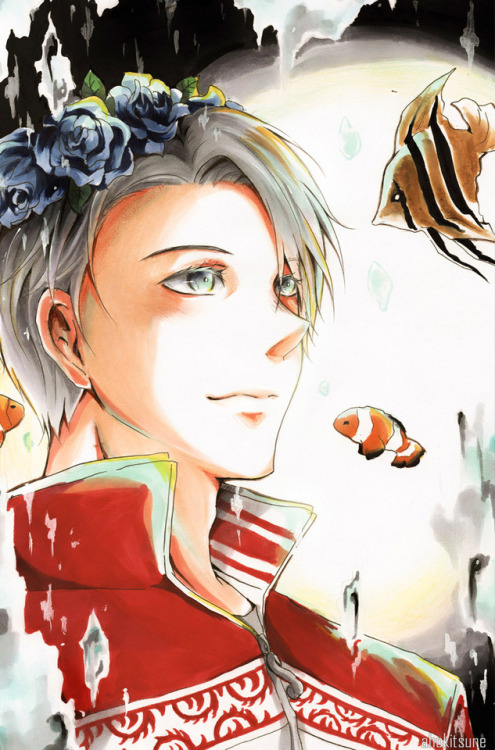 ahokitsune:victuuri copic headshot. (°◡°♡).:｡i will open indonesia pre-order for my stuff so