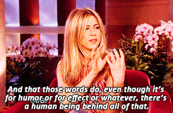 cj-sewers:  monica-geller: Ellen DeGeneres: Perez Hilton is a guy who was saying some nasty things about a lot of celebrities, and he realised he was a bully and he was on our show saying he was going to change. He told one of our producers that basically