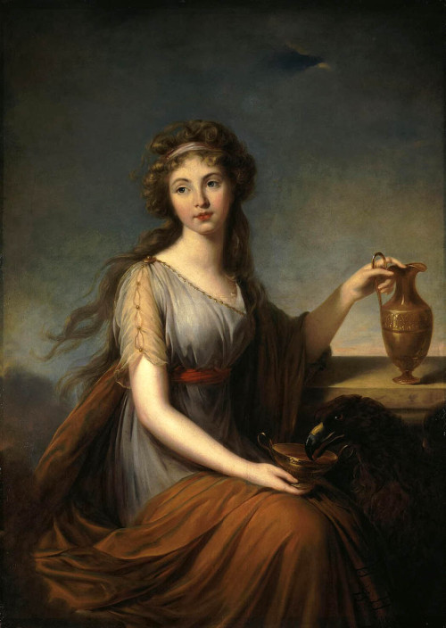 Portrait of Anna Pitt as Hebe (1792). Louise Elisabeth Vigee Le Brun (French, Neoclassicism, 1755-18