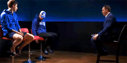 austonthotthews:auston &amp; mitch goofing around