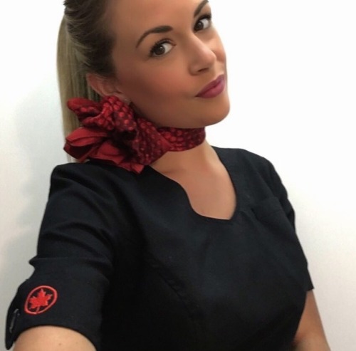 winged-perfection:  Marie-Elyse - beautiful hosty from Air Canada