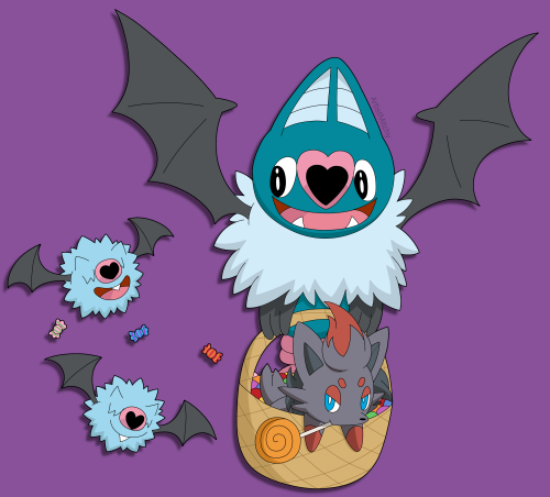 artistmitchy: Swoobat’s Halloween candy delivery