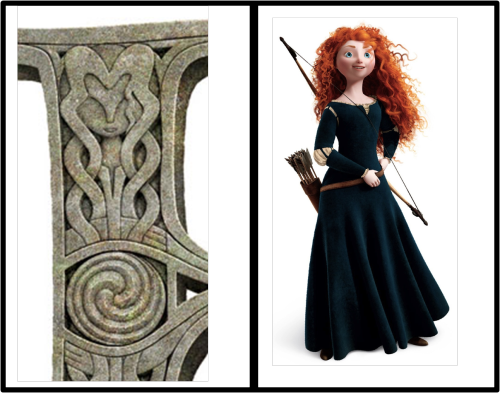 carterscarting:Brave.In the Brave title, THERE’S A HIDDEN MERIDA AND ELINOR :D