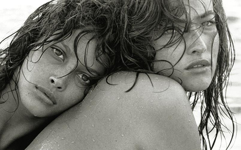 80s-90s-christy-turlington:  Christy Turlington &amp; Tatjana Patitz by Herb