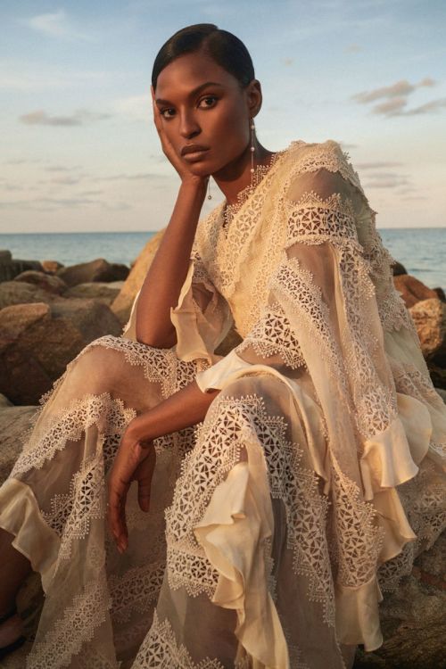 modelsof-color:Tsheca White by Caleb & Gladys for Harper’s Bazaar Arabia Magazine - Dec 2020