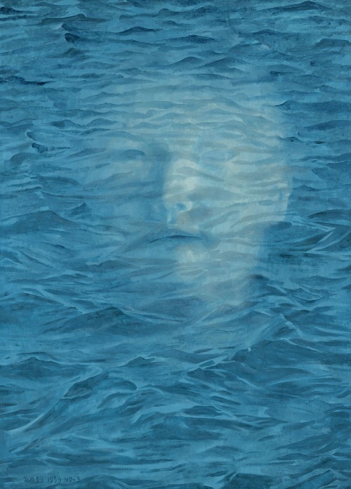 dappledwithshadow:  Fang Lijun, No.3, 1996. 