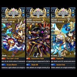 Got my three single boss killing units! Rickel has SSB10. Got to work on the other two! #bravefrontier #gaymer #nerdybutidontcare #twinarmsrickel #lightninggunrowgen #terminatorlilith