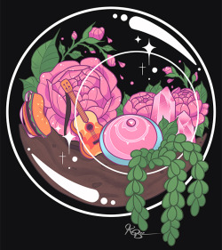 kearabeeartistry:  Steven terrarium done ✔ Will be turning these into acrylic charms once I finish the rest of the squad so stay tuned! Pearl Amethyst Garnet EDIT: Charms are available here! 