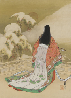 elkabe:  Women’s Activities - 1868-1912Ogata Gekko , (Japanese, 1859-1920) Meiji era Ink and color on silk 