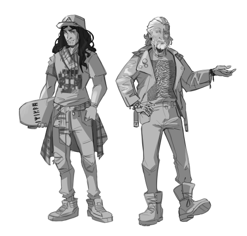 moxie-sketches: The brother are joining the crew! . Kili is the skater/punk of the family. History s