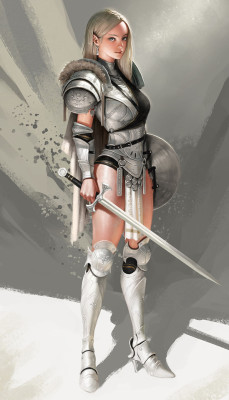 xsirboss:    girl warrior    SYAR .  https://www.artstation.com/artwork/n4EQ6