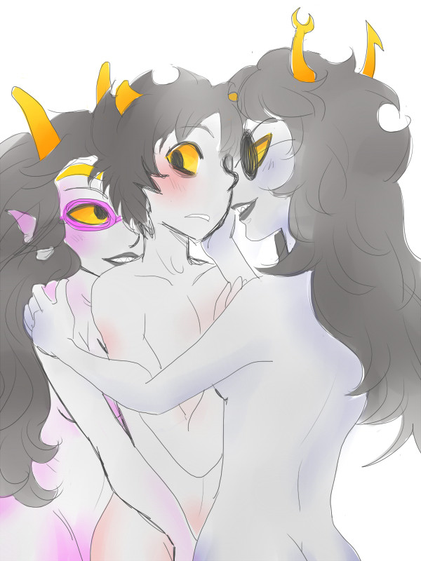 black-quadrant: Yesterday you said something about Karkat being sandwiched between