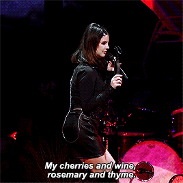 dailylarina:  Lana performing Cherry at Well Fargo Center in Philadelphia, USA. //