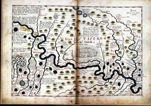 The first map of Tara (Russia), drawn by Semyon Remezov and published in 1700.