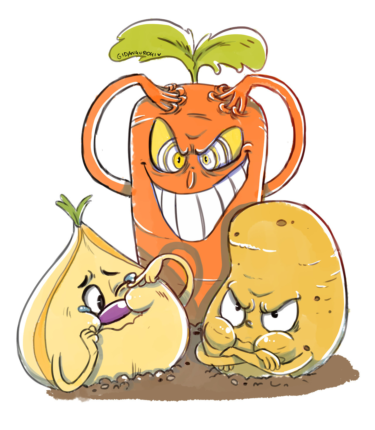 gidankuroki: I tried to sketch my four six favourite bosses until now!They’re