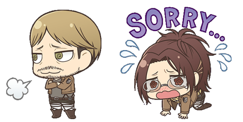 snk-officially-drawn:   Shingeki no kyojin TRANSPARENT STICKERS Part I Part II.  