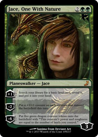 Jace One With Nature by thenobletheif (( Usually I don&rsquo;t post custom cards, but this is pr