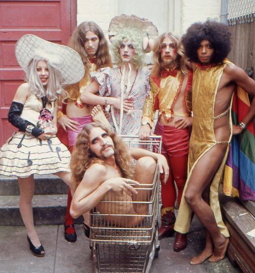 “The Cockettes Go Shopping,” San Francisco, California, 1972. Photo by Clay Geerdes. The