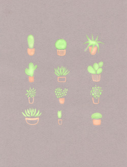 mayabeeillustrations:  for my self-initiated project i’m doing surface pattern designs with a general theme of cacti/succulents/desert landscapes so expect lots of plant related patterns!