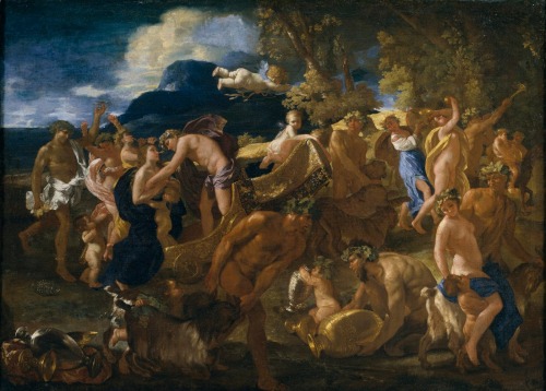 Nicolas Poussin, Bacchanal, c. 1626-1628. Oil on canvas, 122 x 169 cm. Museo del Prado, Madrid.