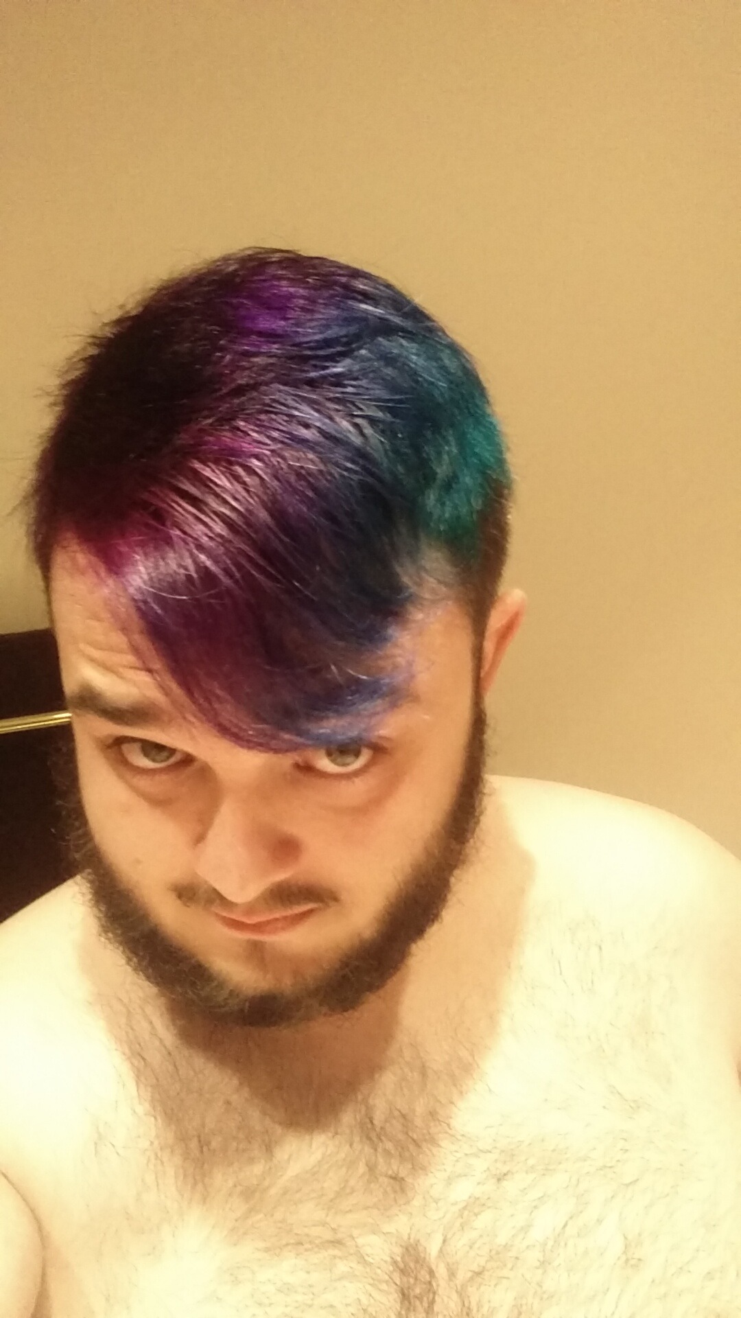 judgemilkman:  When your sister color your hair just right