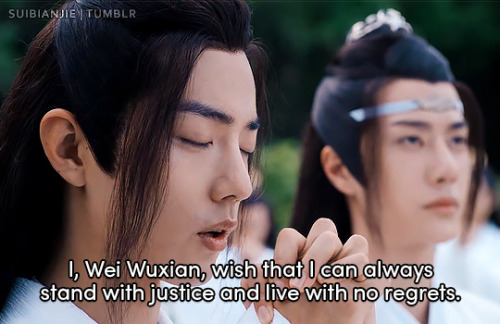 suibianjie:  things that totally happened on The Untamed: Lan Wangji’s kinks include justice and Wei
