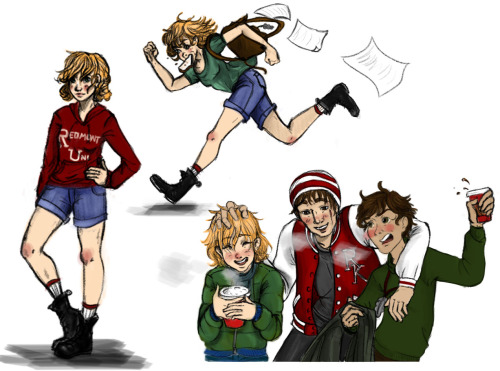 annieisyourfavourite:
“ Hello there, your Ranger’s Apprentice secret santa reporting in to say Merry Christmas! I just loved the idea of the college au you were talking about and then I realized I’ve never actually drawn Evanlyn before, so I had a...