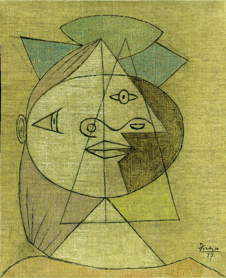 pablopicasso-art:  Head of a woman (Marie-Therese Walter) 1937  Pablo Picasso