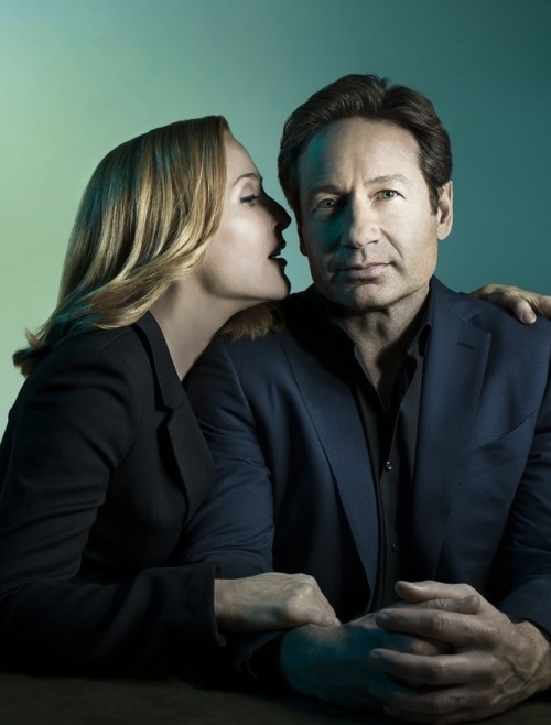 Gillian Anderson and David Duchovny by Jason Madara for Variety, 2016