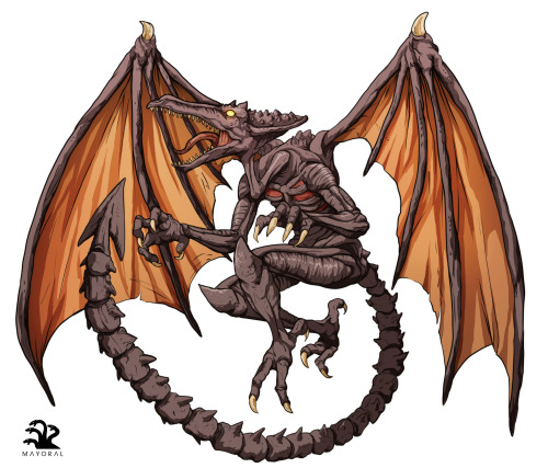 Ridley from MetroidCommissioned character.It’s part of this big illustration: http://ilustracionmayo