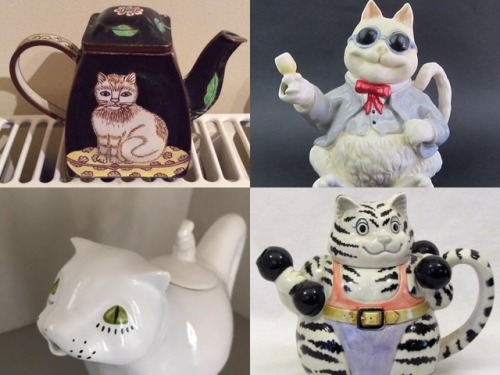 diabeticlesbian:diabeticlesbian:diabeticlesbian:diabeticlesbian:Favourite cat teapots of eBaymore&he