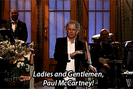keith-richards:Keith introducing Paul McCartney on SNL40 - February 15, 2015