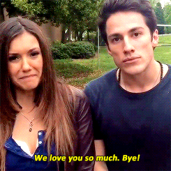 iwantyoudamon:  ninadobrev:   That’s a wrap on Elena and Tyler. We were just kids