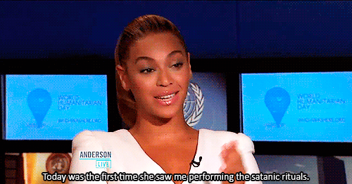 clituorice:  Beyoncé speaks on Blue Ivy watching the summoning of Satan for the