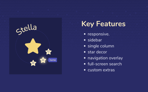 silbrigthemes:StellaTheme 40A responsive single-column theme with a sidebar and star decorations.Liv